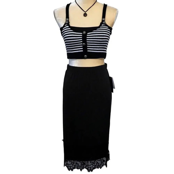 ING Collection NWT Black Skirt Women 1X - Picture 1 of 11